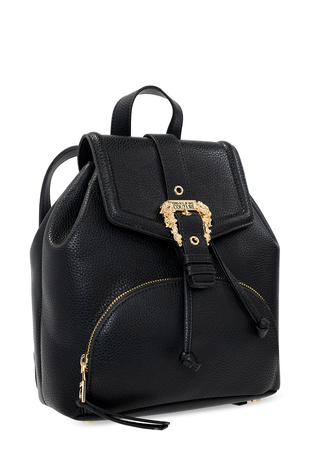 Versace black clearance leather backpack